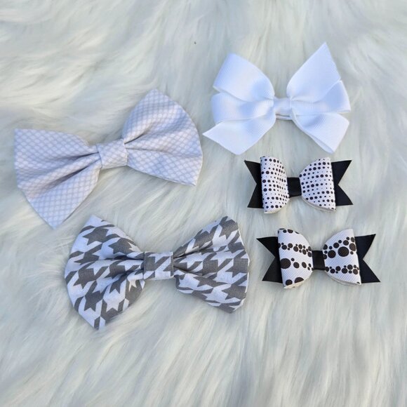 New Baby Girl Hair Bows – Set of 5 Clips, Soft & Stylish for Toddlers & Kids - Picture 1 of 2